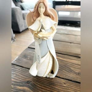 Foundations Ceramic Baptism Angel Figurine New in Box